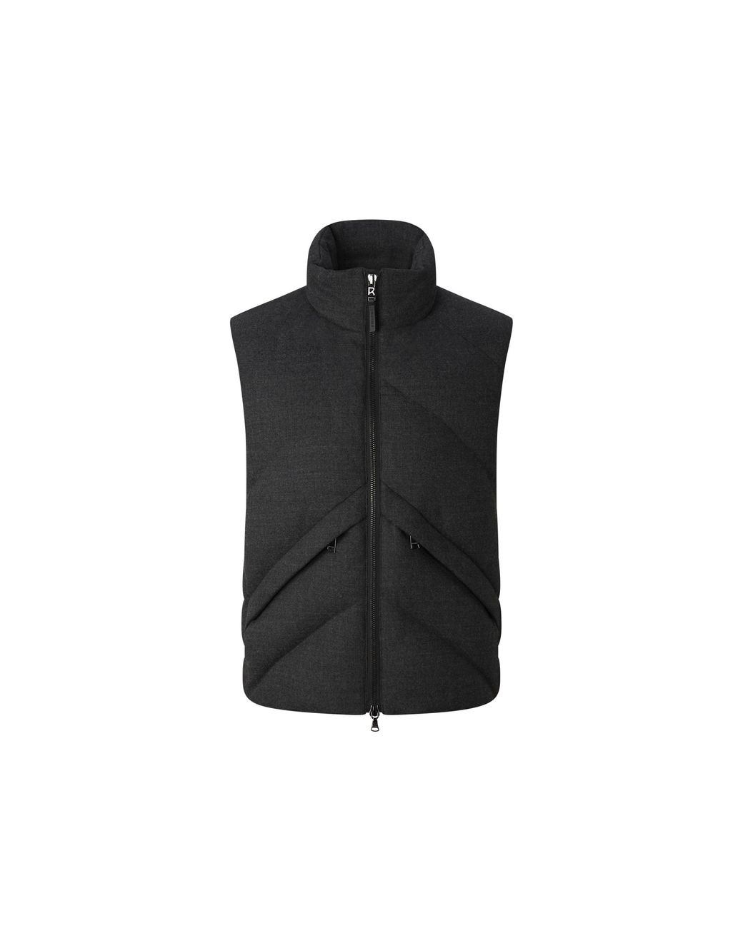 Bogner Black Kendo Virgin Wool Down Vest for men