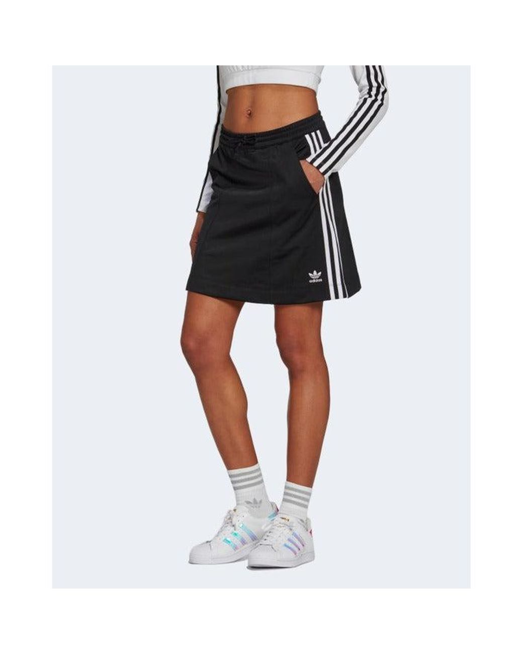 adidas Adicolor Classics Tricot Skirt in Black | Lyst