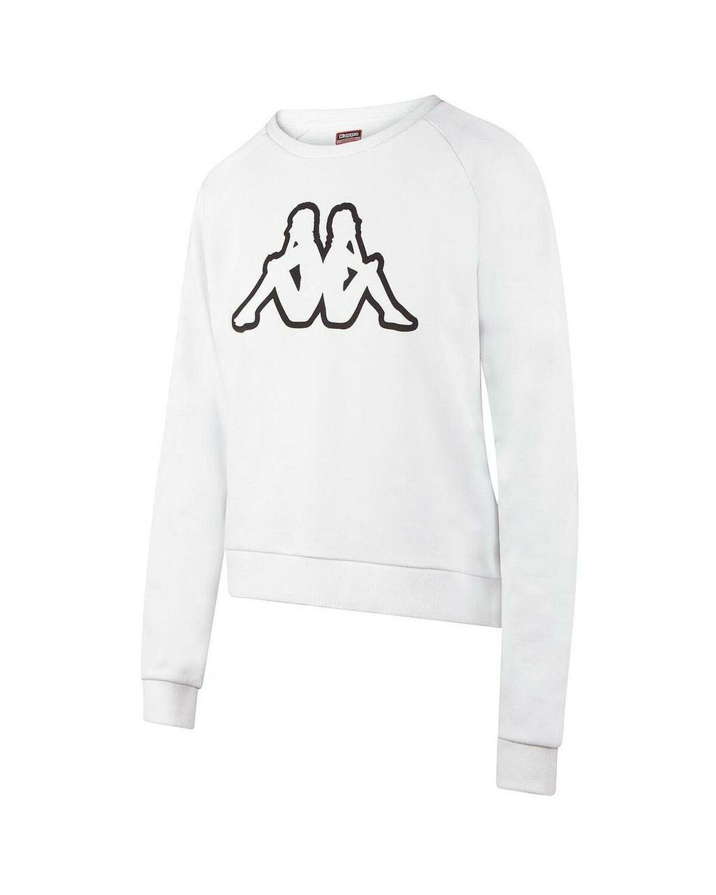 Kappa Women's Sweatshirt Without Hood Logo Tape Dewel White | Lyst