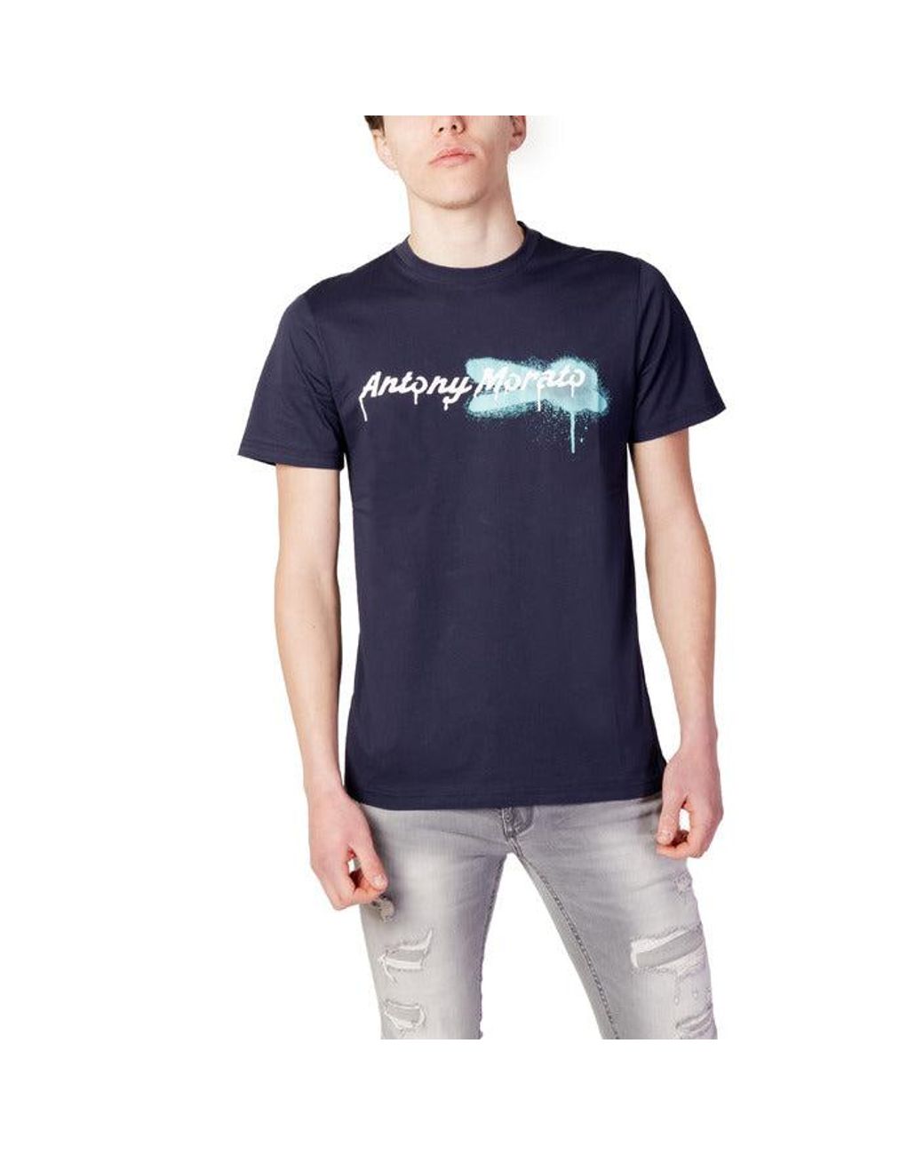 Antony Morato Men T-shirt in Blue for Men | Lyst