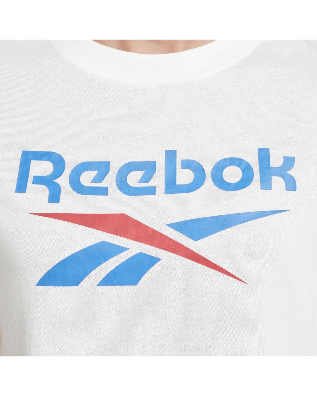 Reebok Women\'s Short Sleeve T-shirt Ri Bl Crop Tee Ht6207 White | Lyst