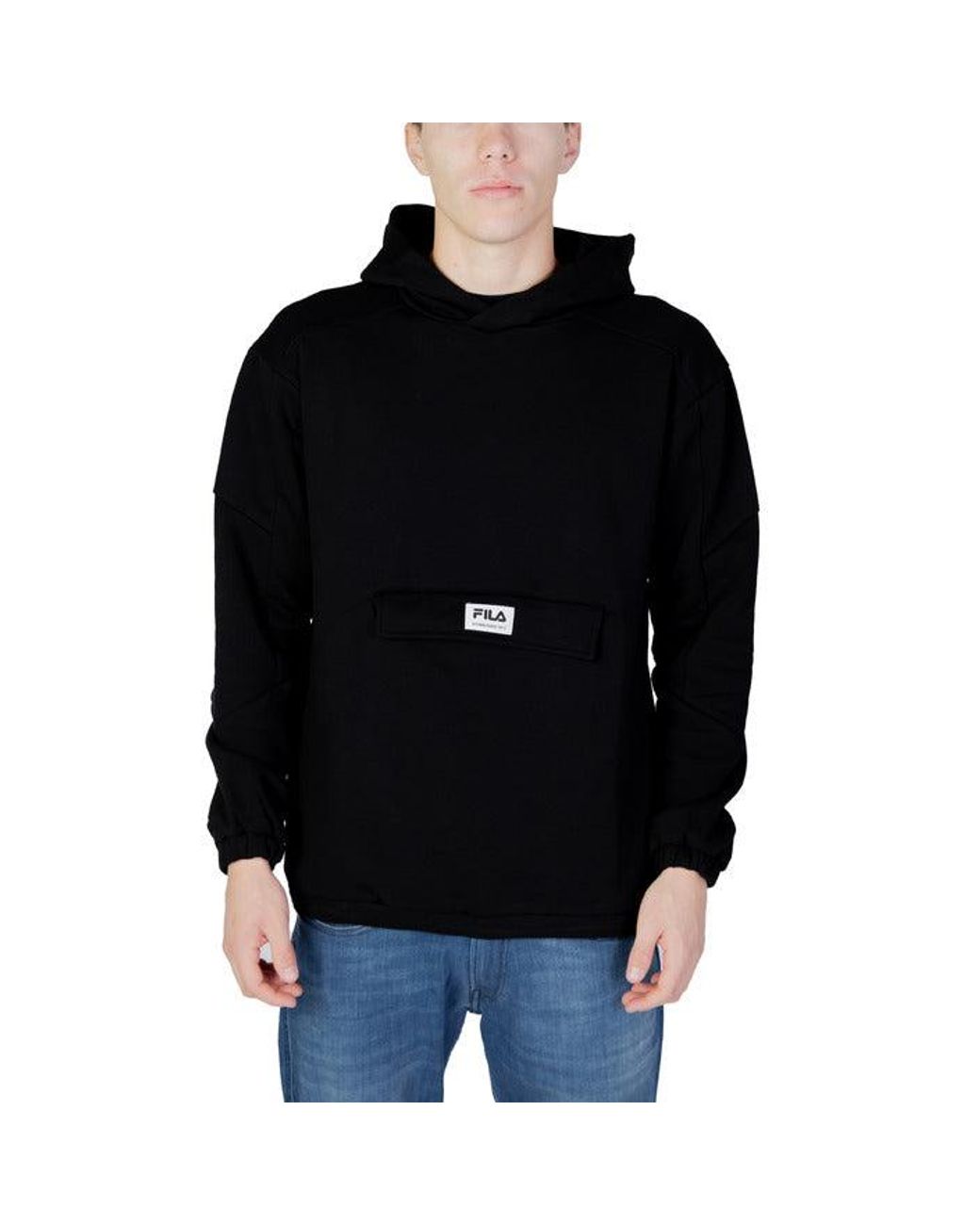Fila hoodie top mens black