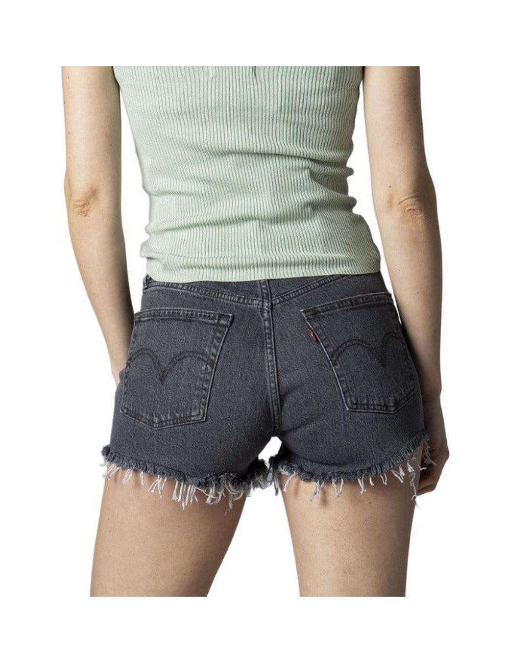 levis black womens shorts