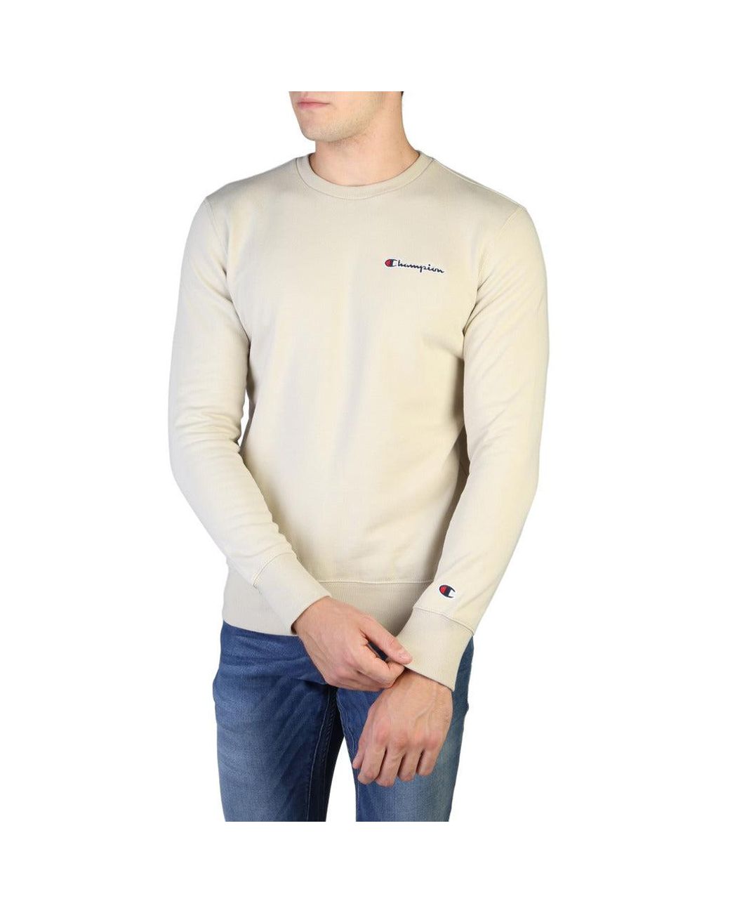 brown champion crewneck