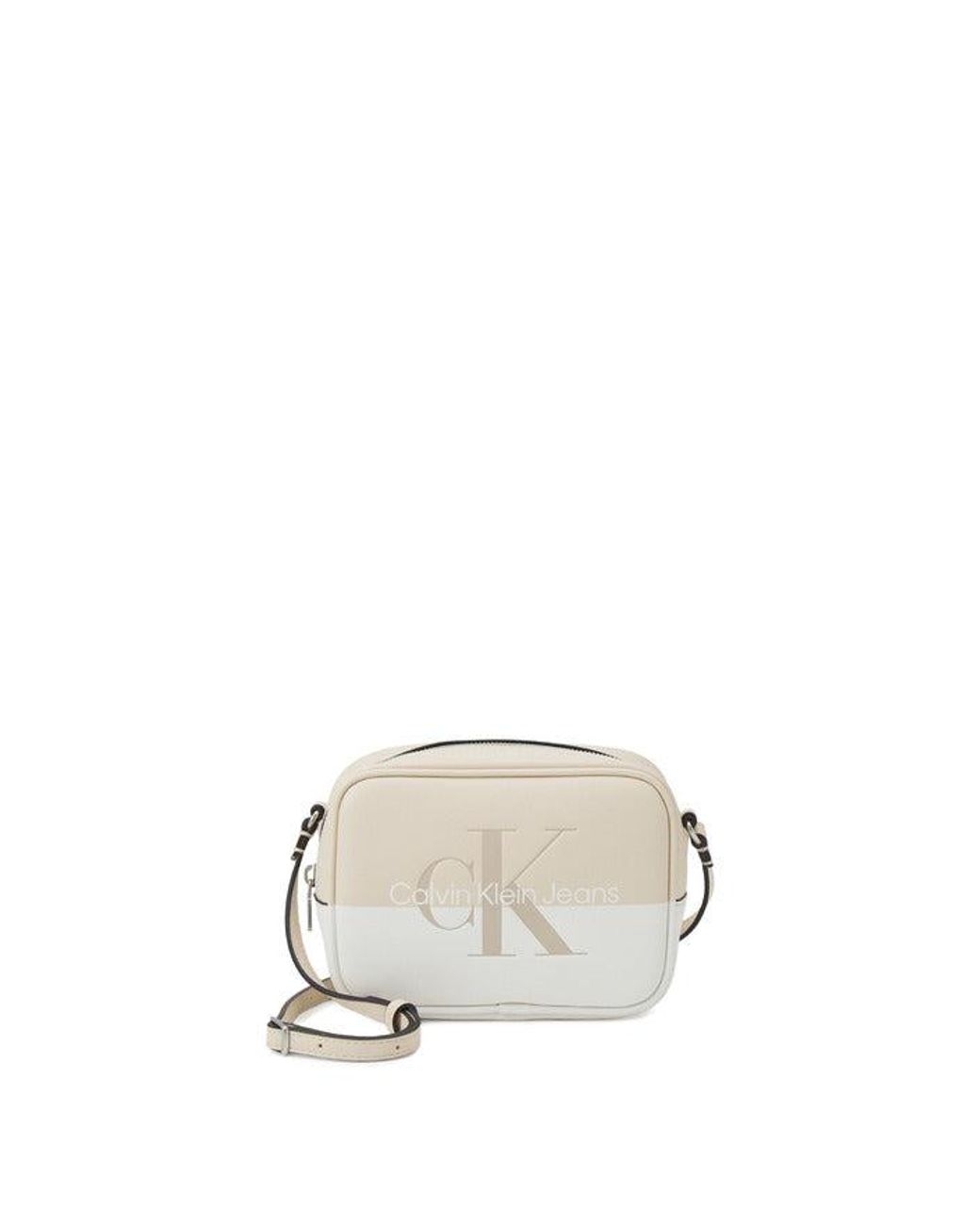 Calvin Klein Print Shoulder Bag in Beige (Natural) - Save 15% | Lyst