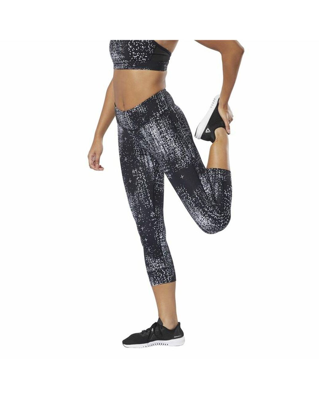 Reebok Sport leggings For Women Lux 3/4 Black | Lyst