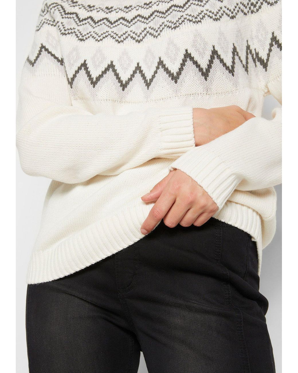 Hochgeschlossener Norweger Norweger Pullover Damen Bonprix