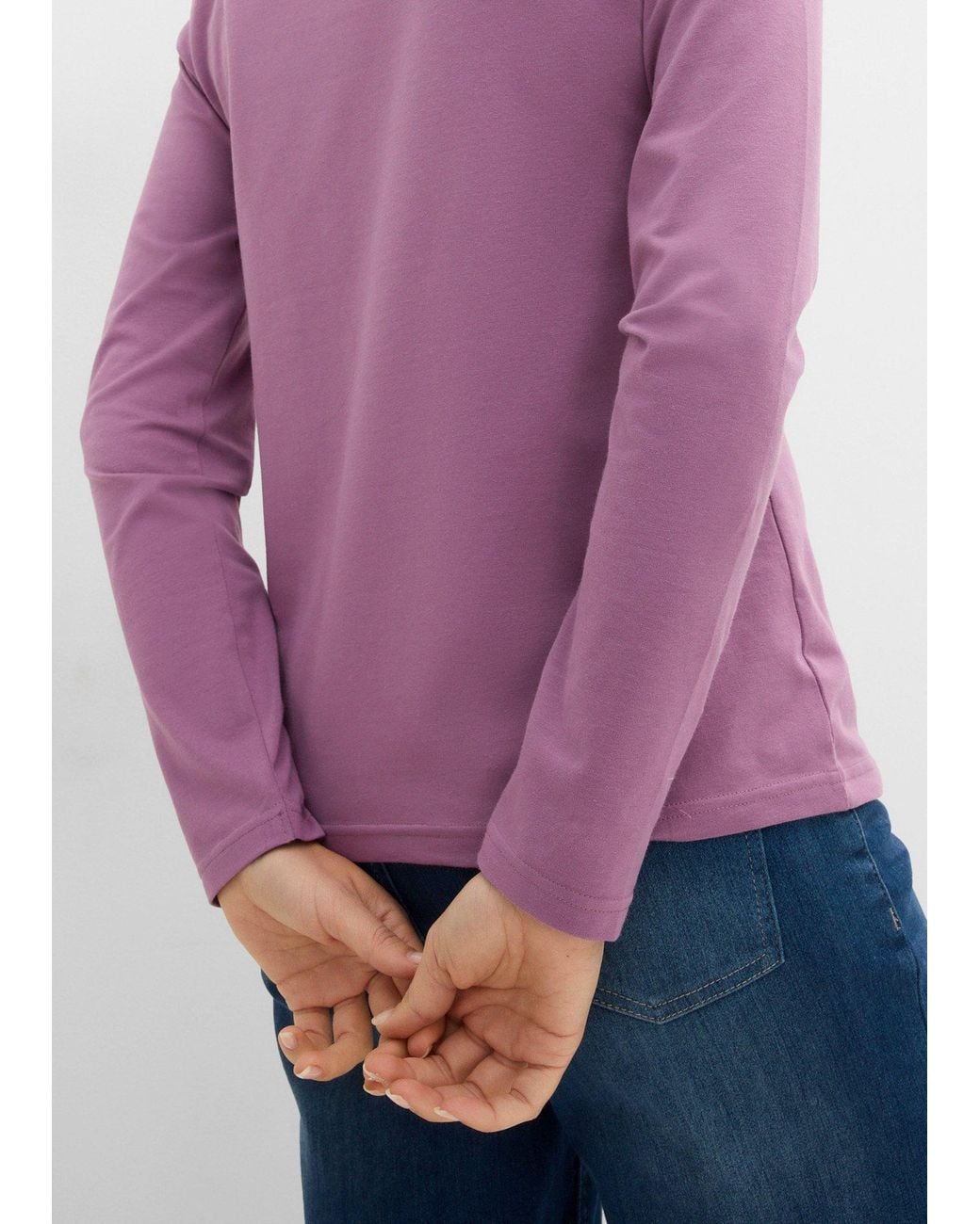 Maglia A Maniche Lunghe (Pacco Da 2) di bonprix in Purple