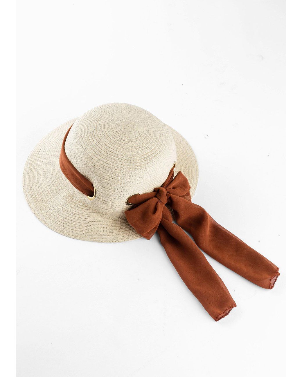 bonprix White Sonnenhut Mit Schleife