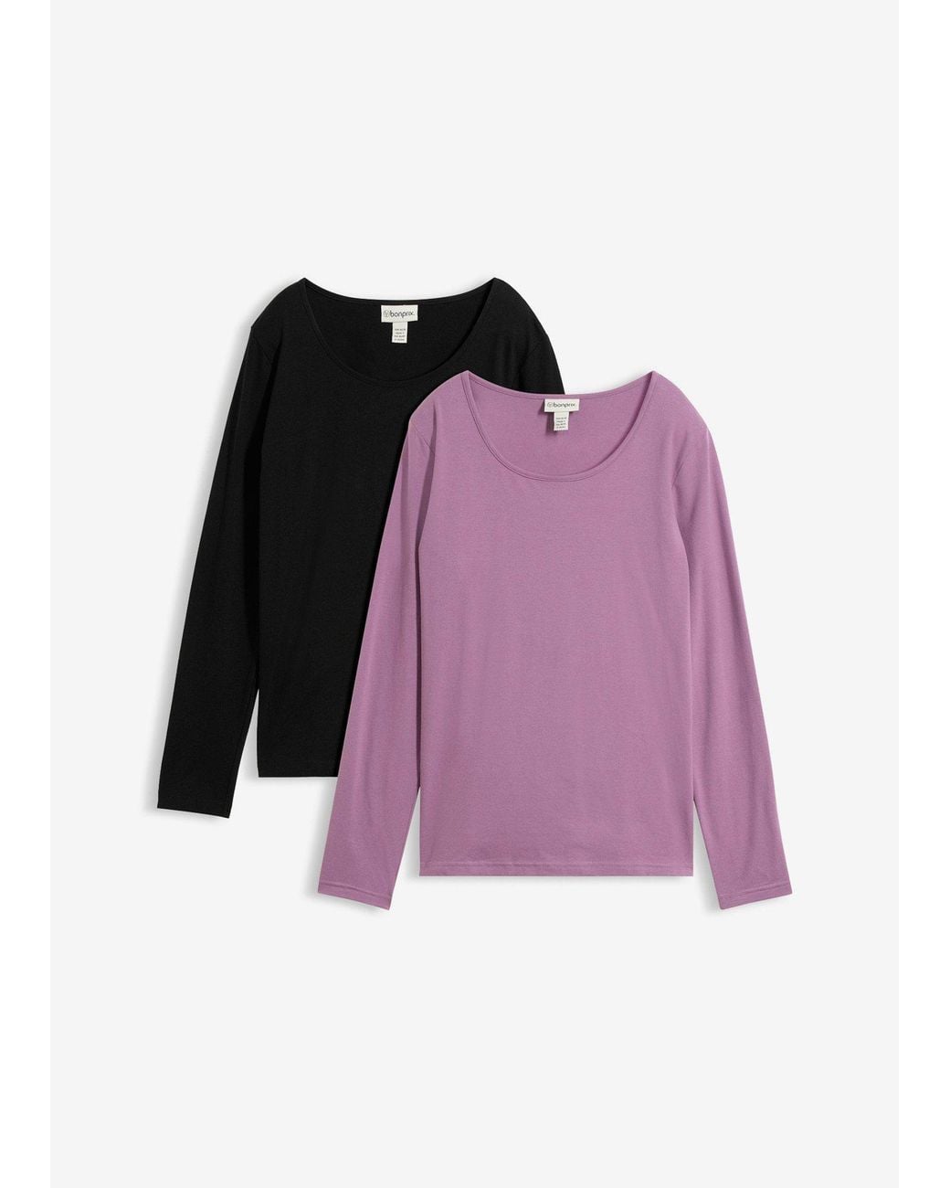 Maglia A Maniche Lunghe (Pacco Da 2) di bonprix in Purple