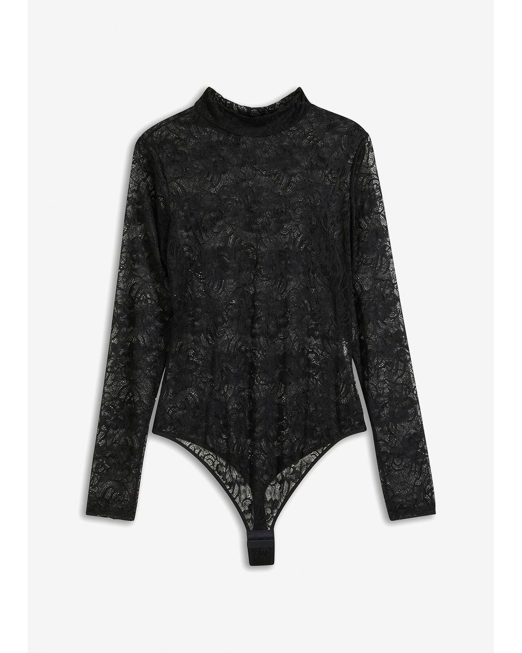 bonprix Black Stringbody Aus Spitze