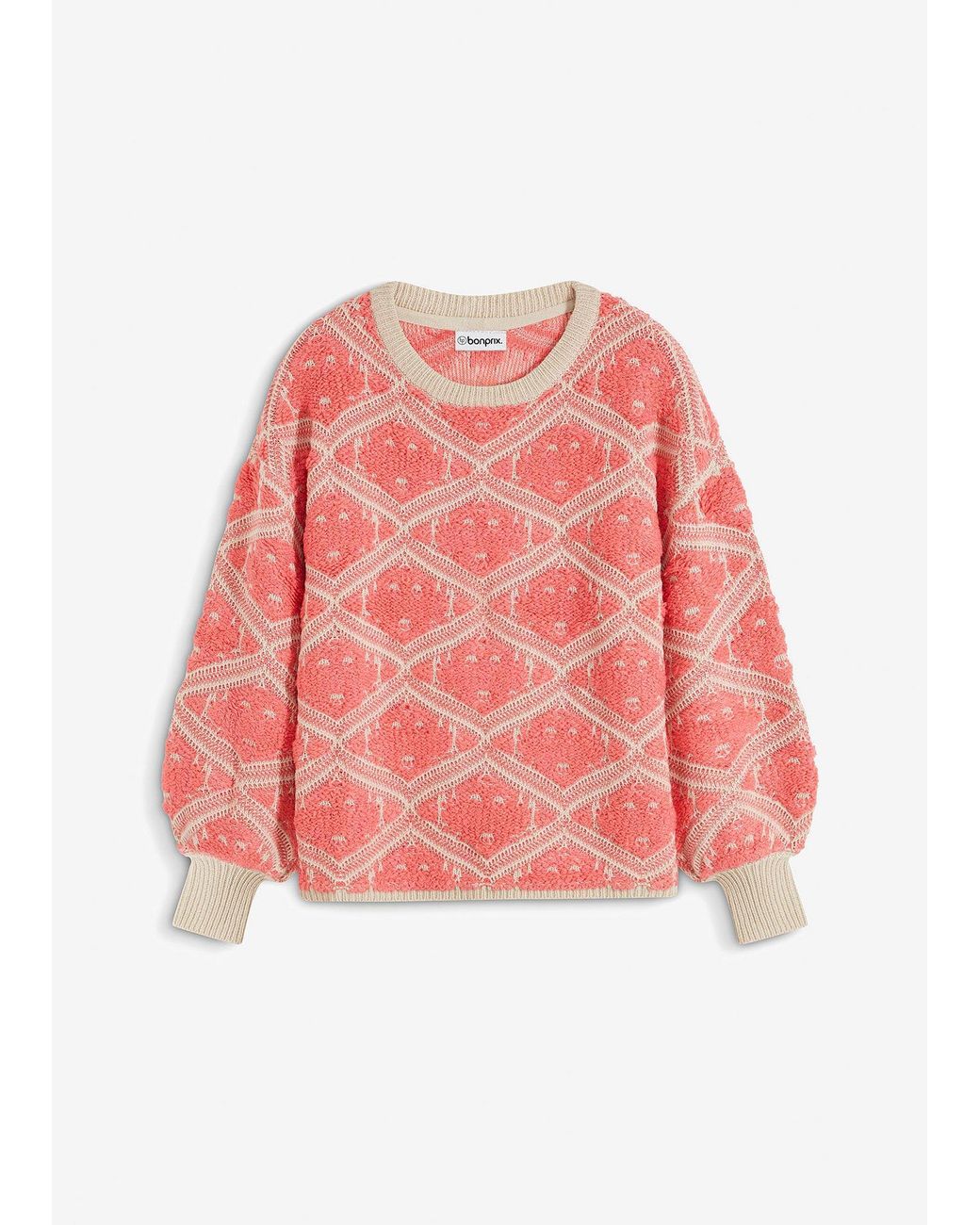 Pull En Maille Boxy bonprix en coloris Red
