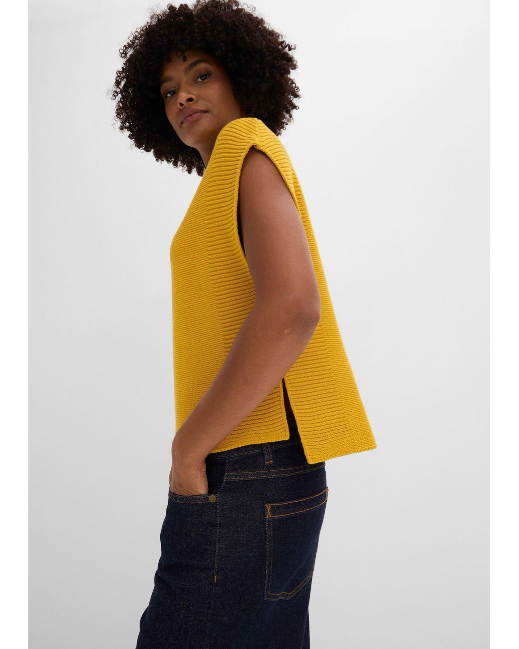 bonprix Yellow Pullunder Mit Viskose