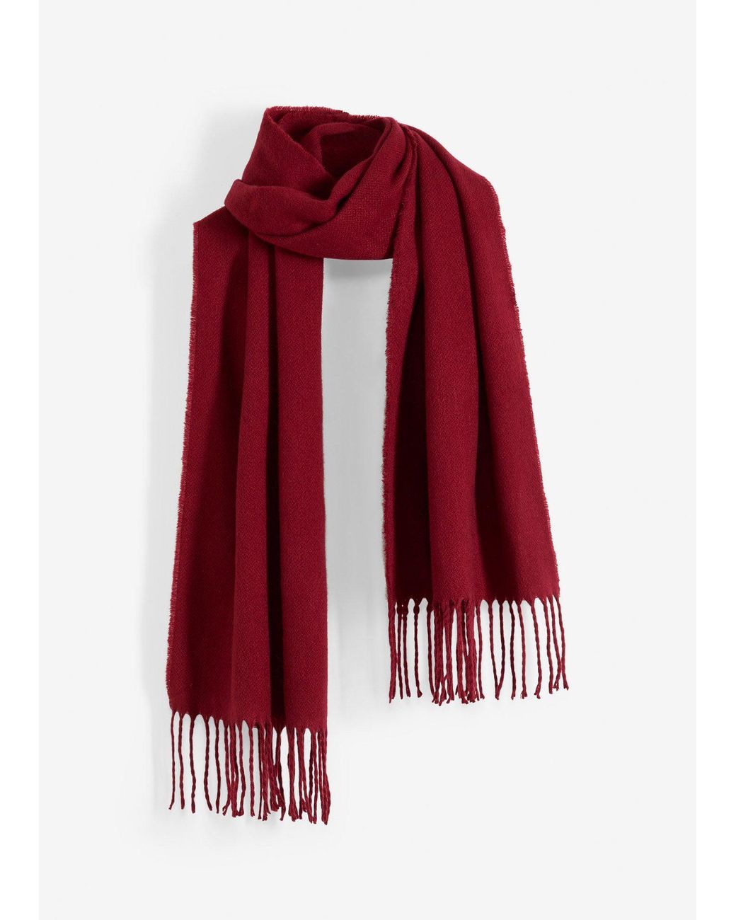 Sciarpa Morbida Con Frange di bonprix in Red