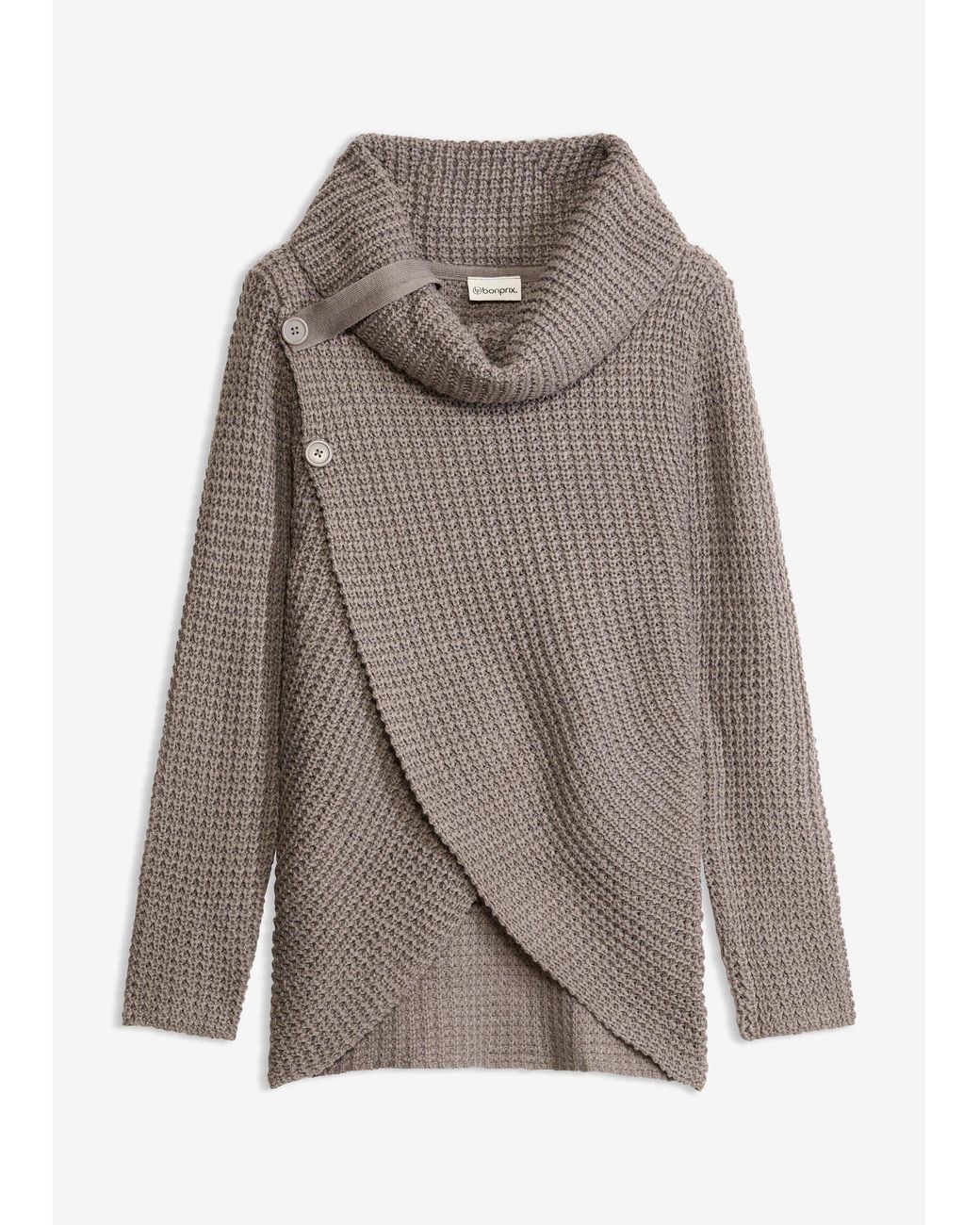 bonprix Gray Grobstrick-Pullover