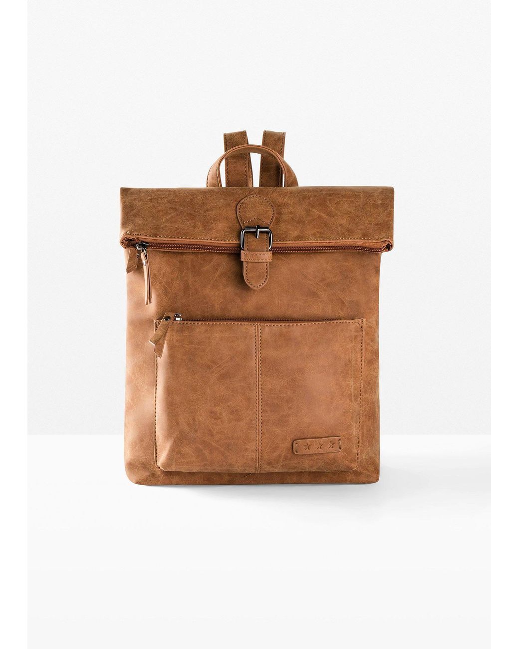 Zaino Con Tasca Esterna E Fibbia di bonprix in Brown