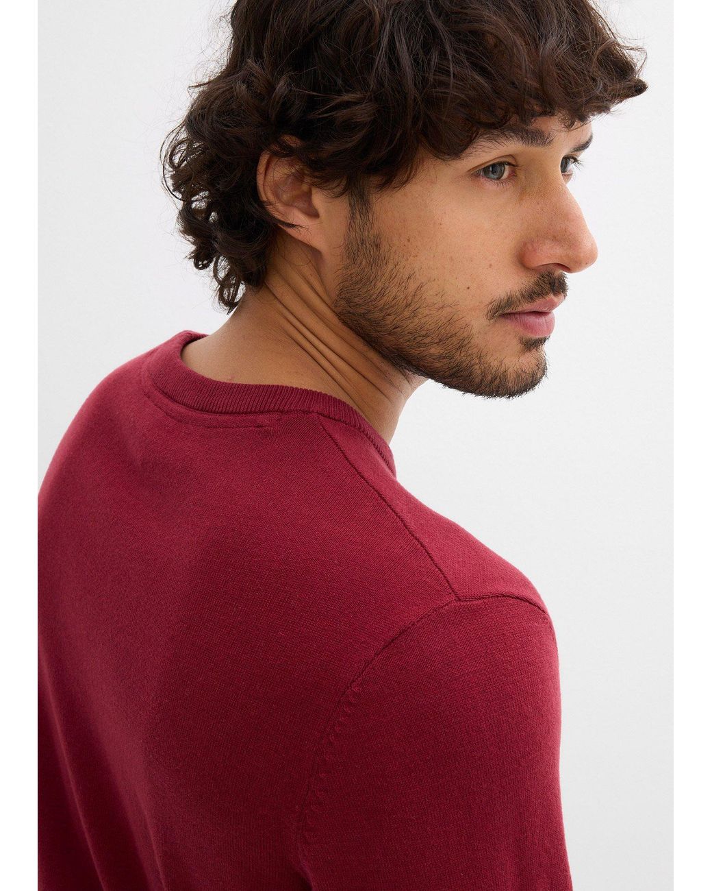 bonprix Feinstrickpullover in Red für Herren
