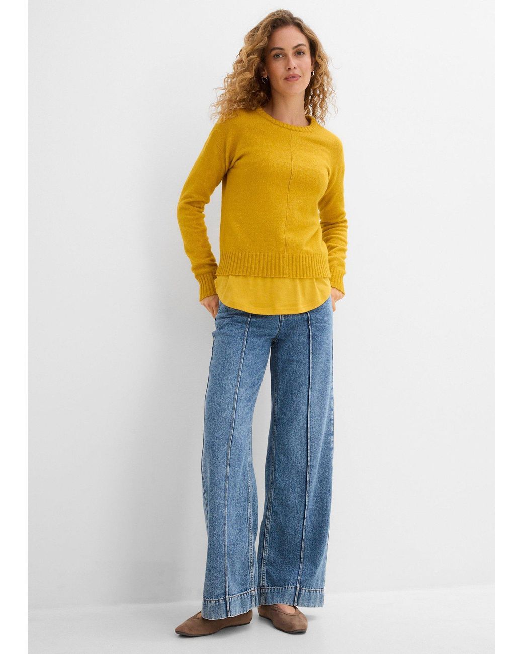 bonprix Yellow Pullover