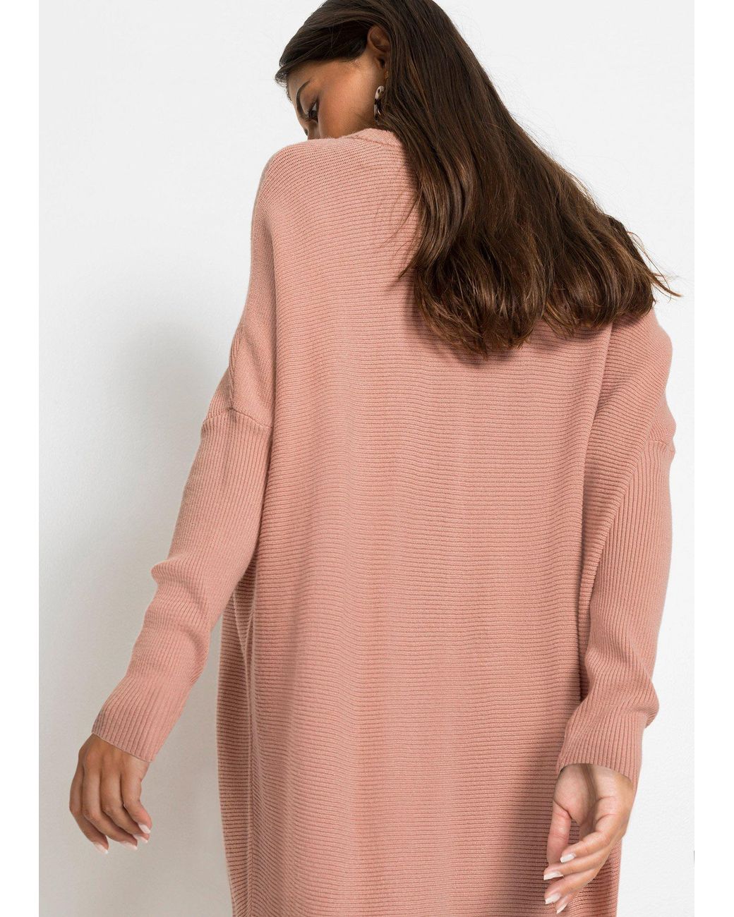 bonprix Pink Long-Pullover Aus Viskose-Mix