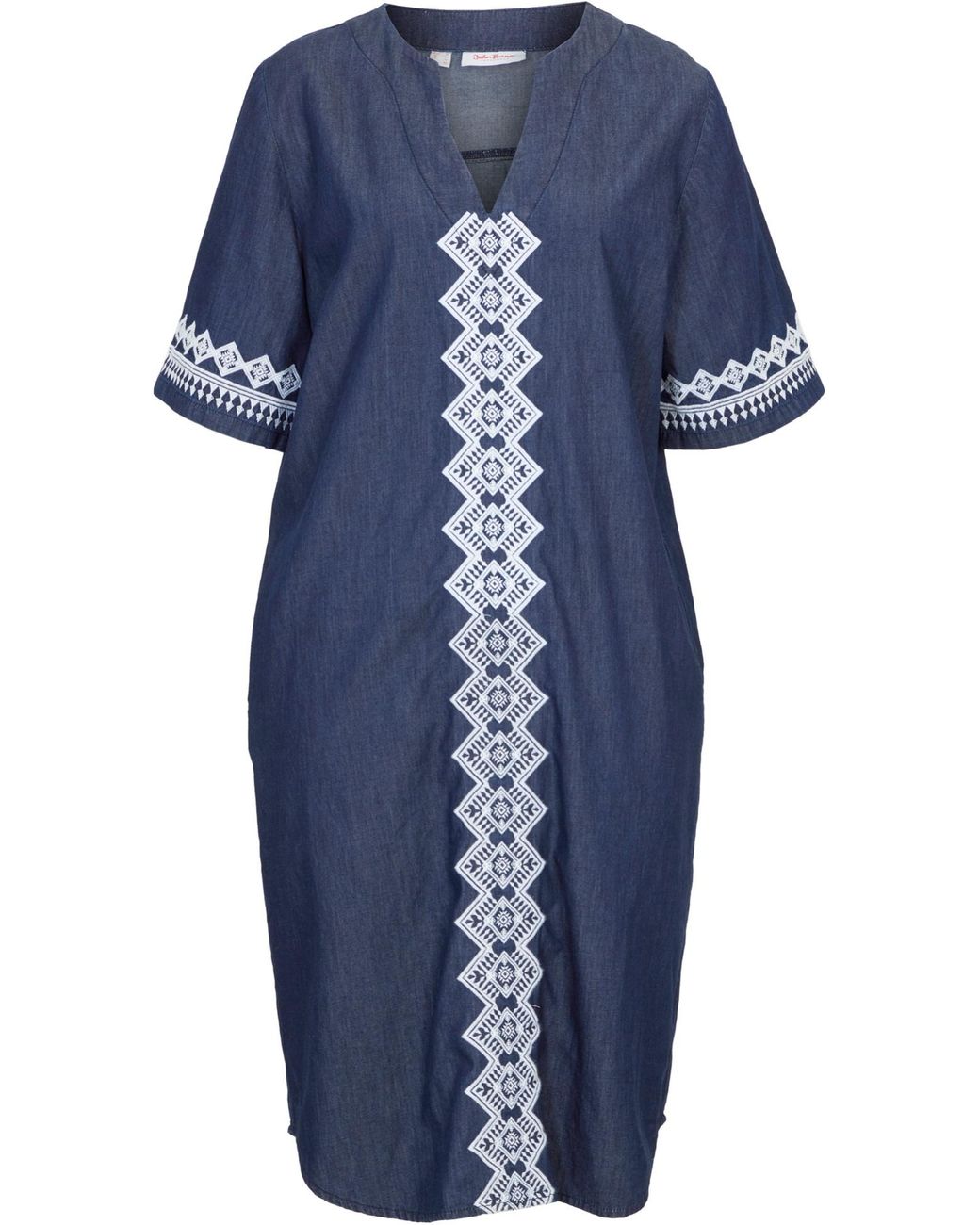 bonprix Jeans Tunika-Kleid mit Stickerei in Blau | Lyst DE