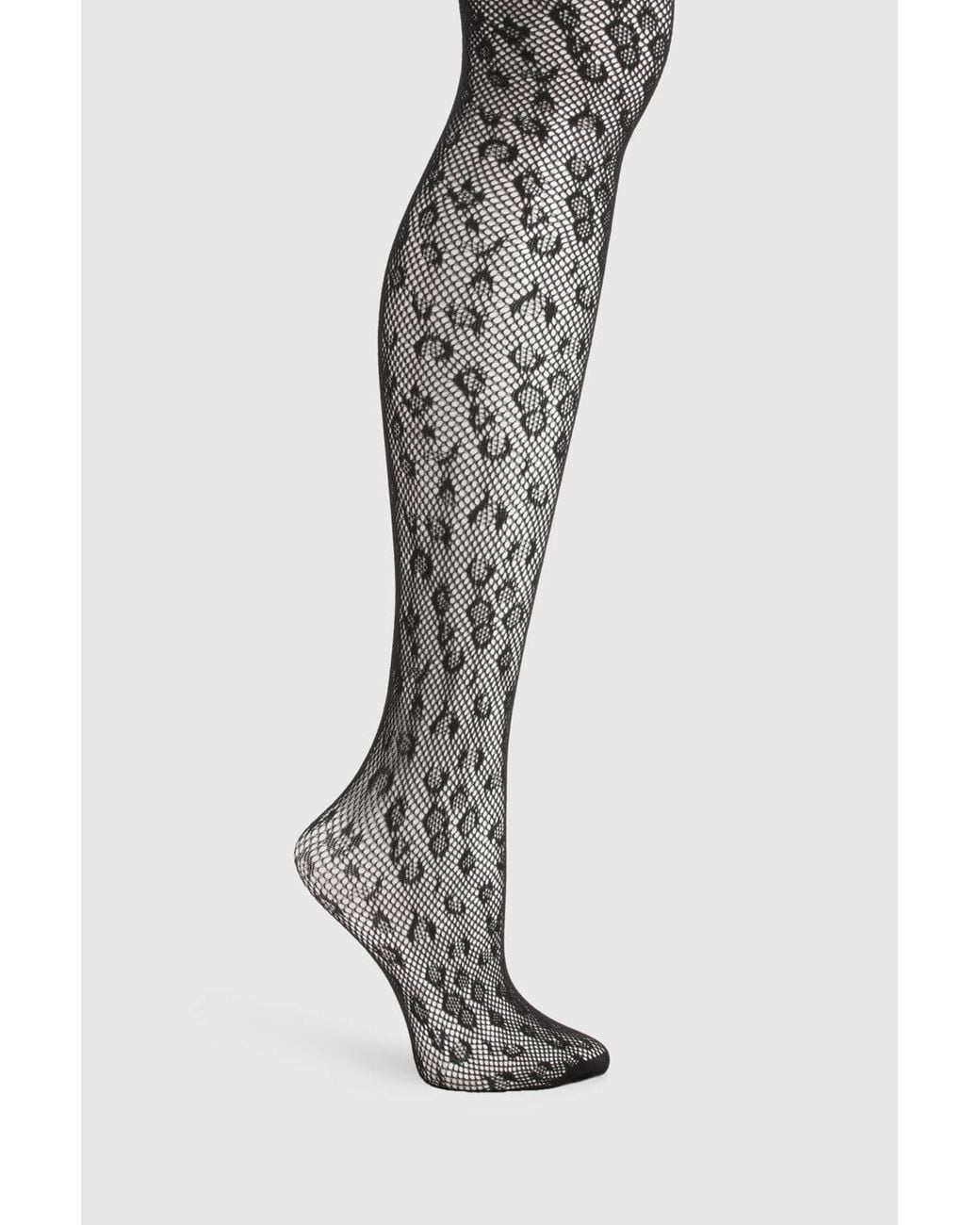 Boohoo Black Plus Halloween Leopard Tights