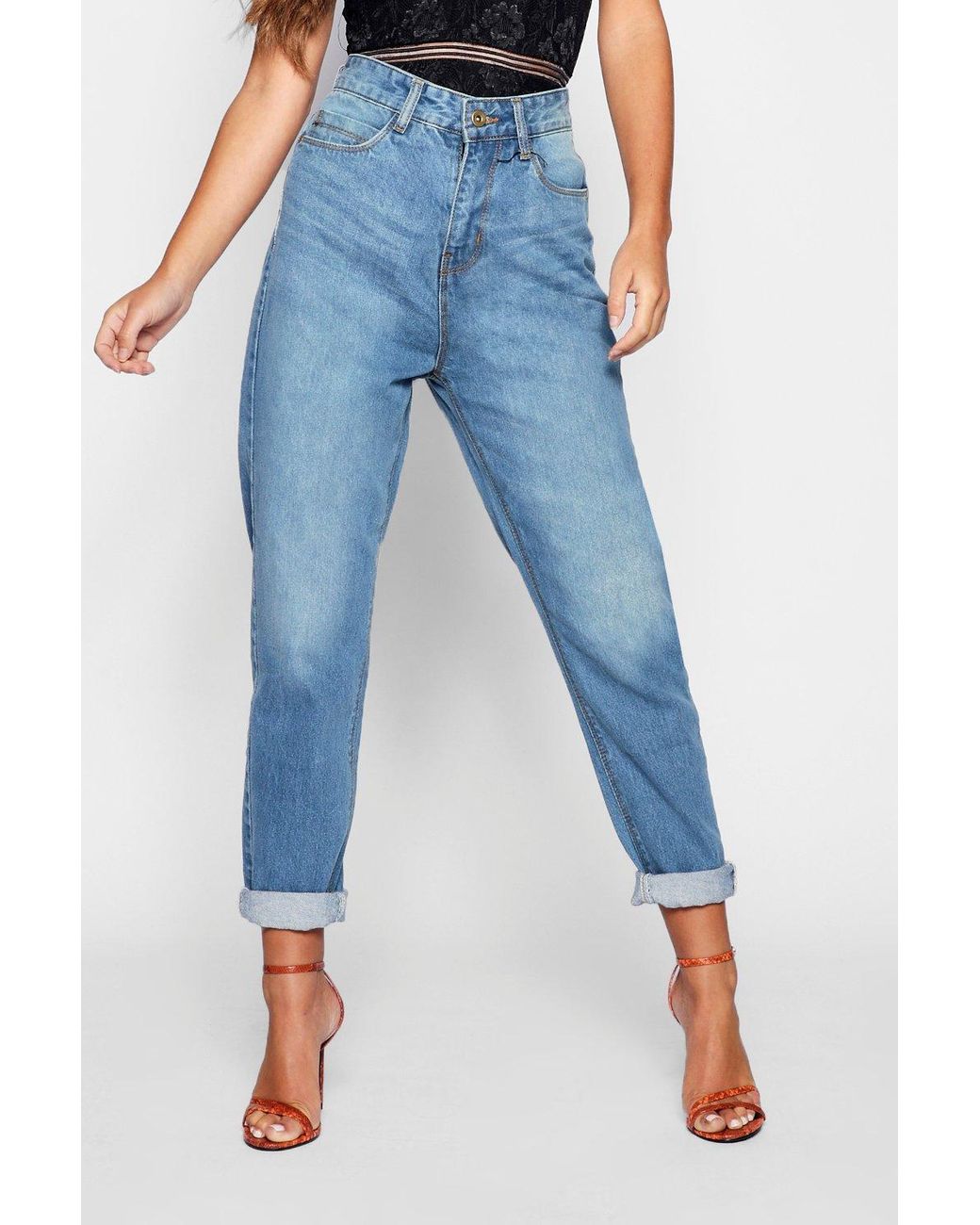 high rise mom jeans