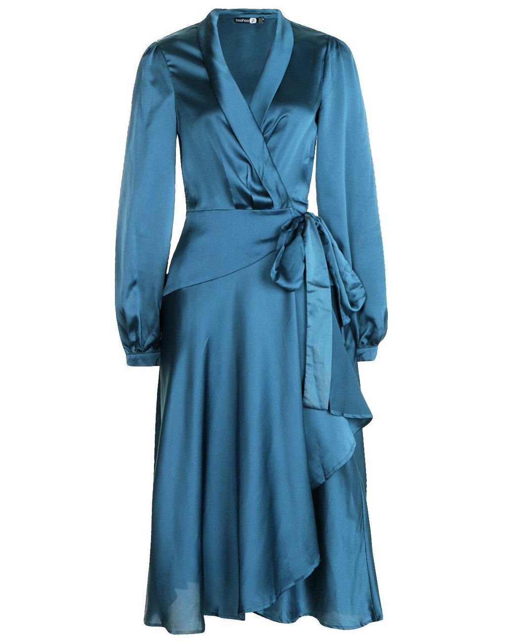 teal dress boohoo