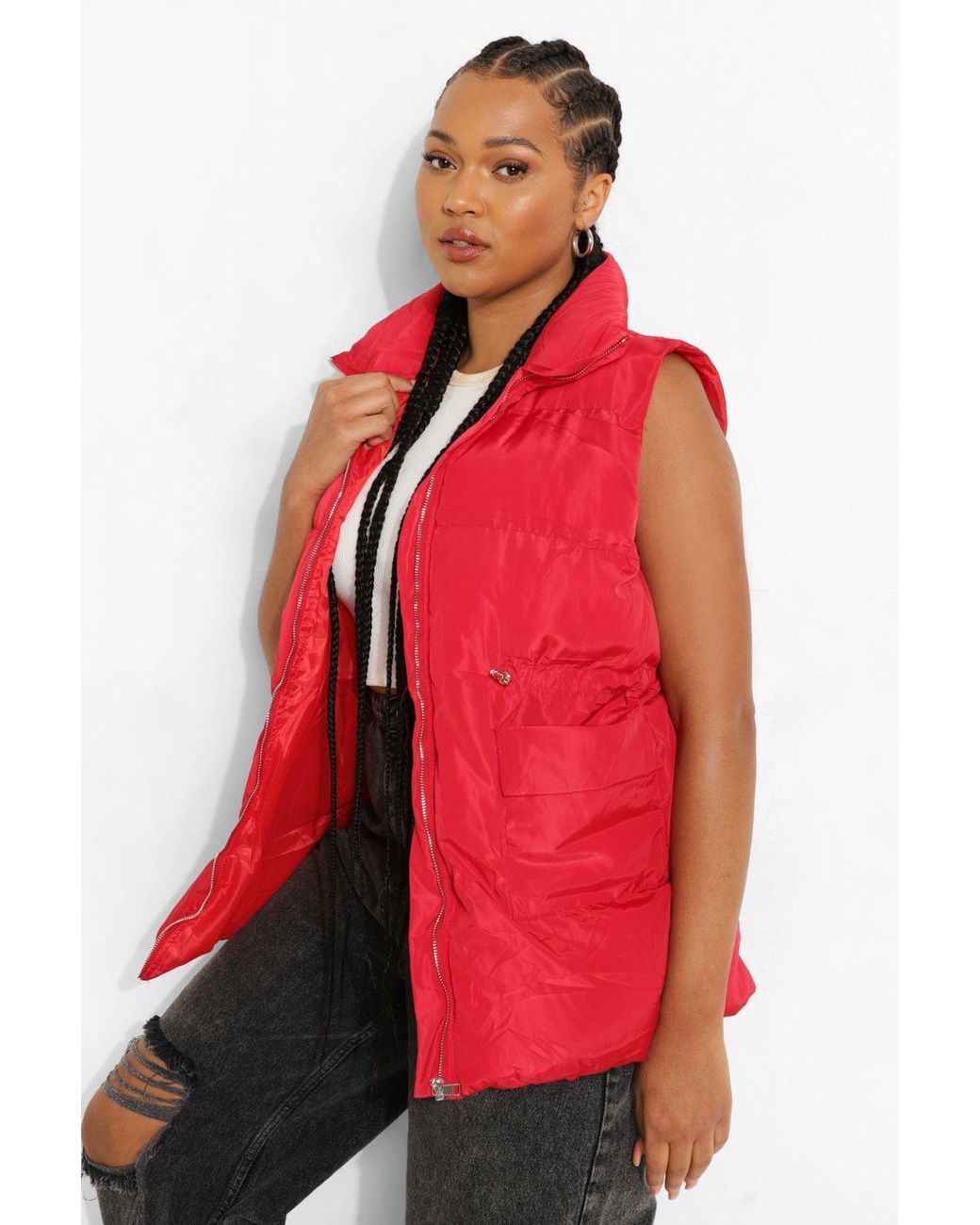 boohoo sleeveless jacket