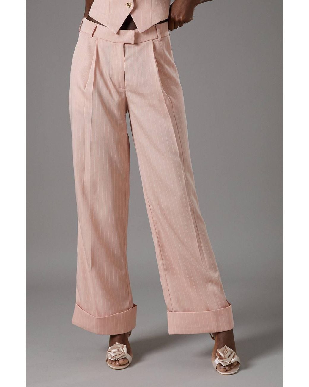 Coast Brown Pinstripe Trouser