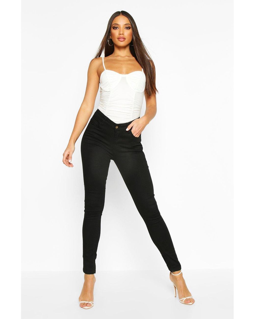 boohoo black skinny jeans