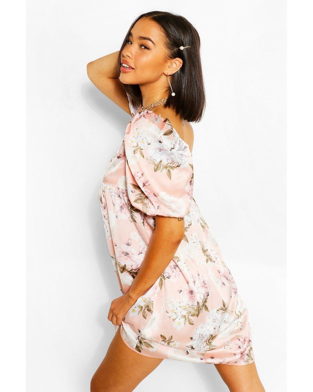 boohoo baby pink dress