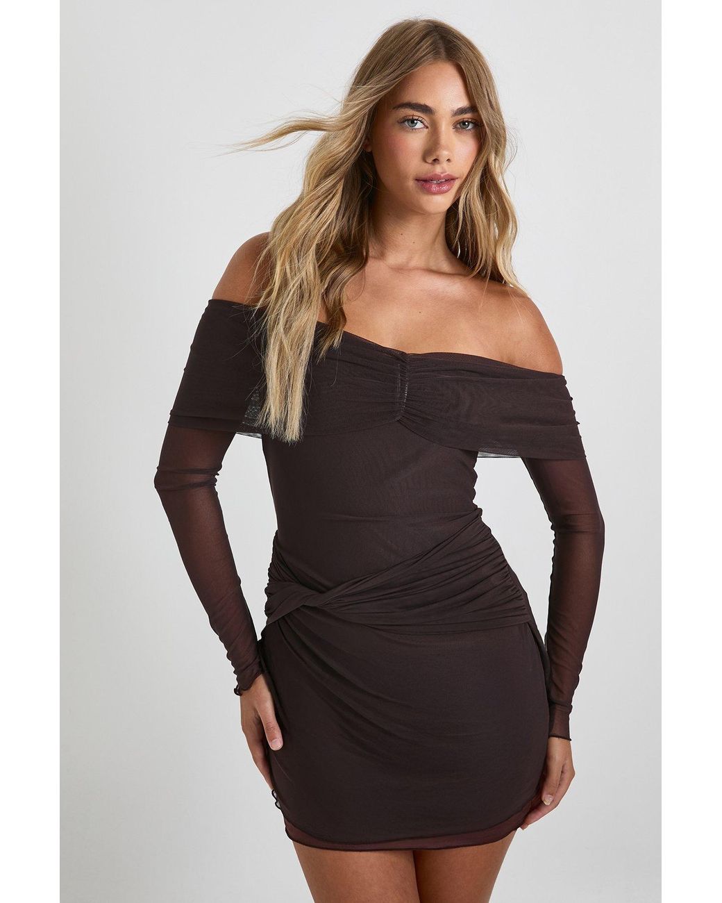 green emerald velvet dress Black Batwing Bardot Mini Dress | Dress