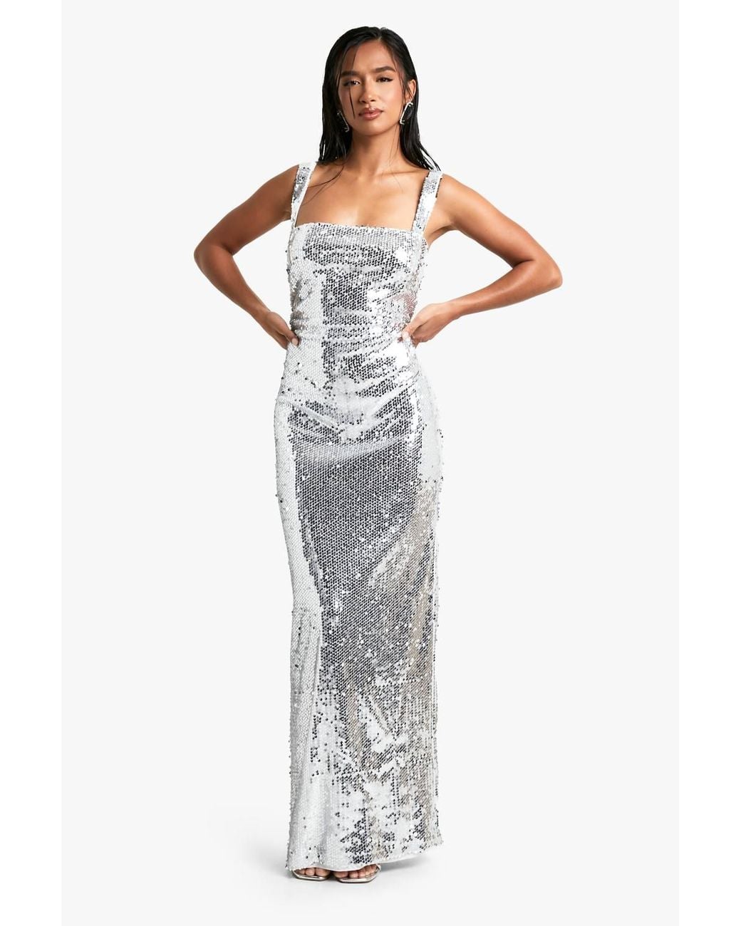 white christmas dresses Botanical Print Tied Backless Cutout Slit Dress – The Stout Steer main image 0