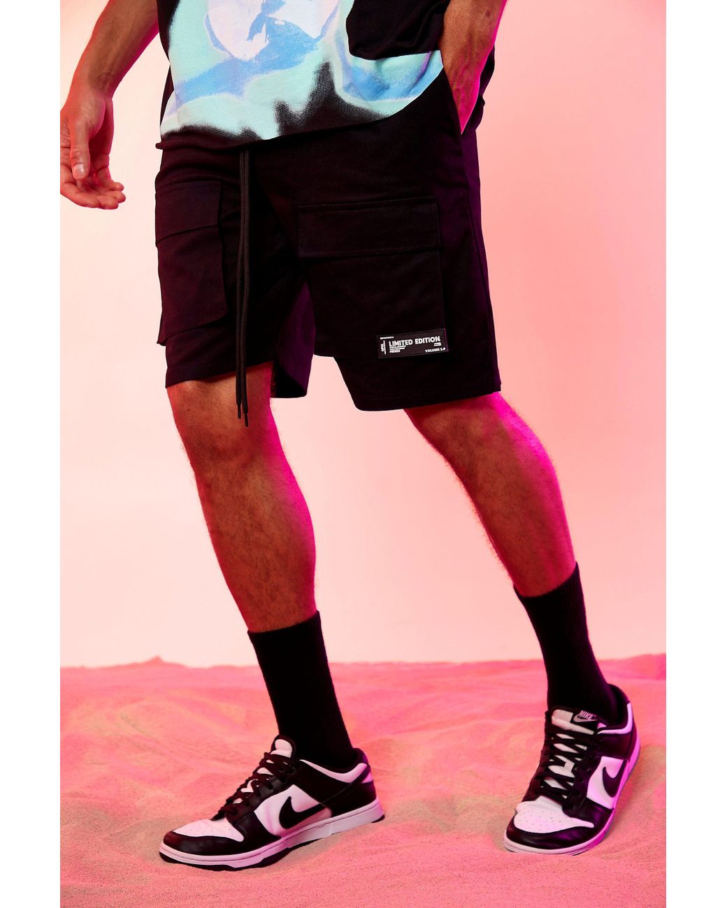Pantalón Corto Regular Con Bolsillos 3D Boohoo de Denim de color Neutro Mujer Ropa de Shorts de Bermudas cargo 