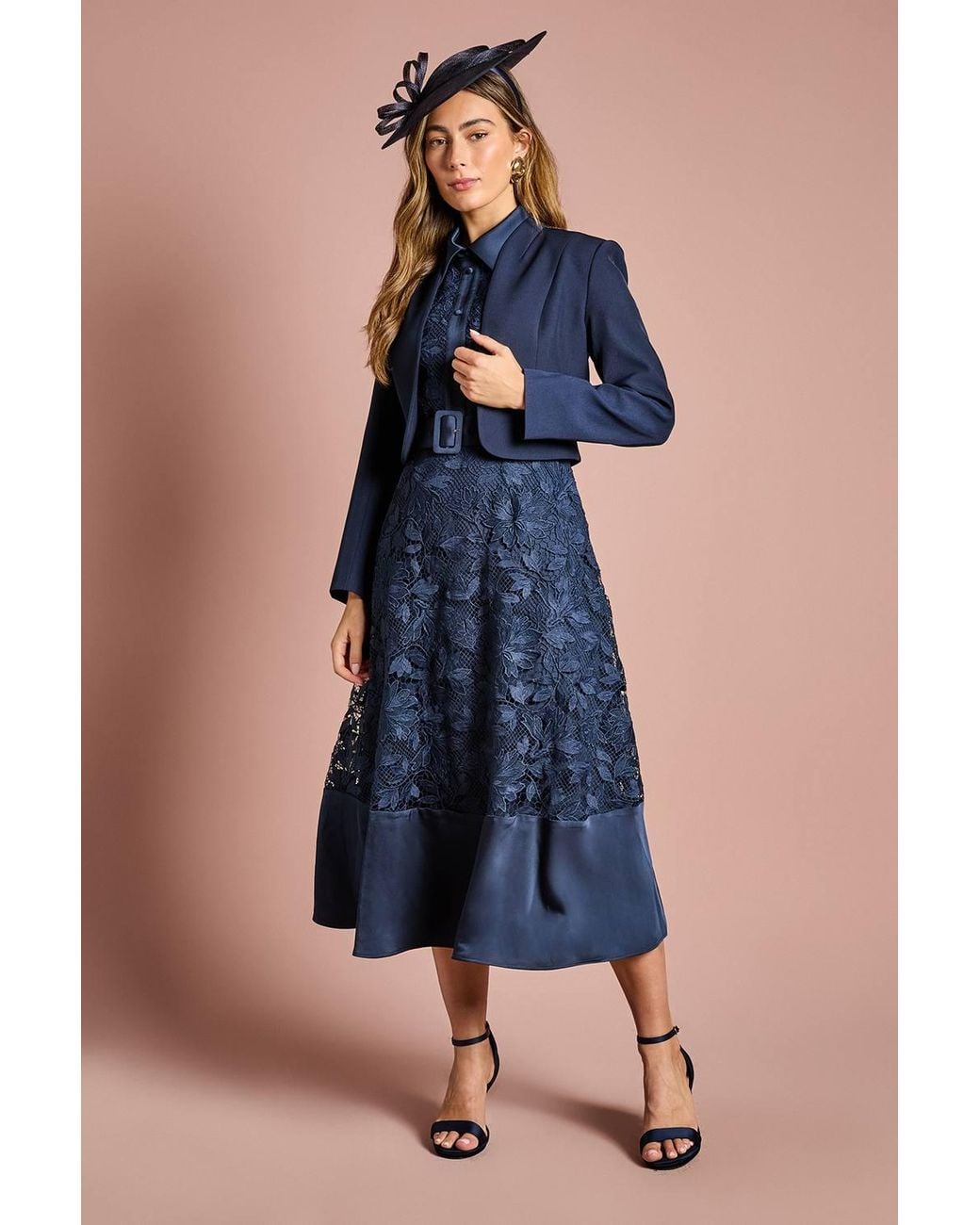 Coast Blue Bow Back Long Sleeve Jacket