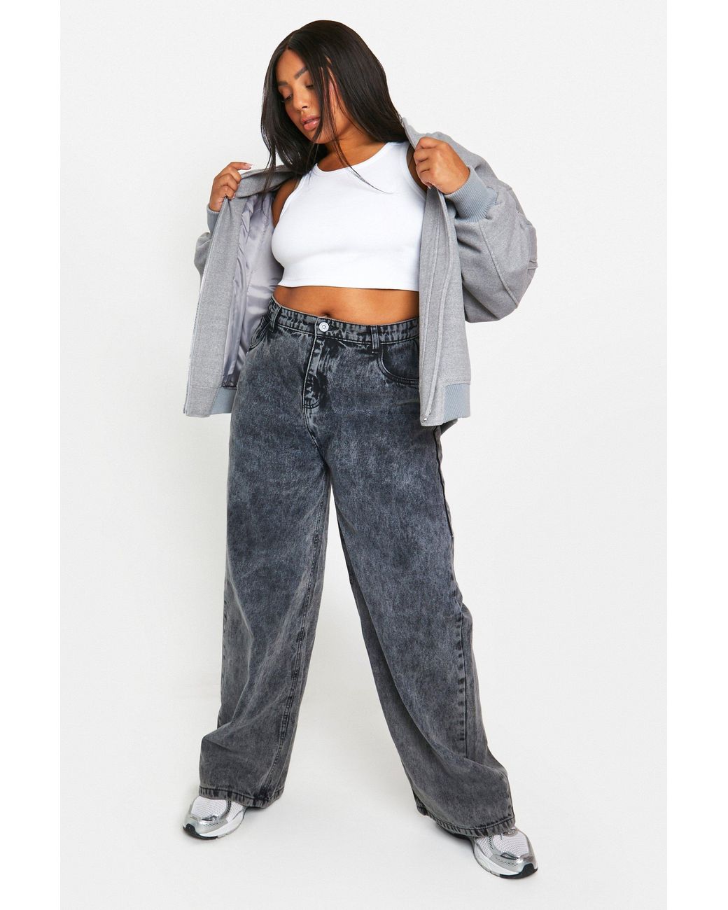 Boohoo Black Plus Basic Straight Leg Jeans