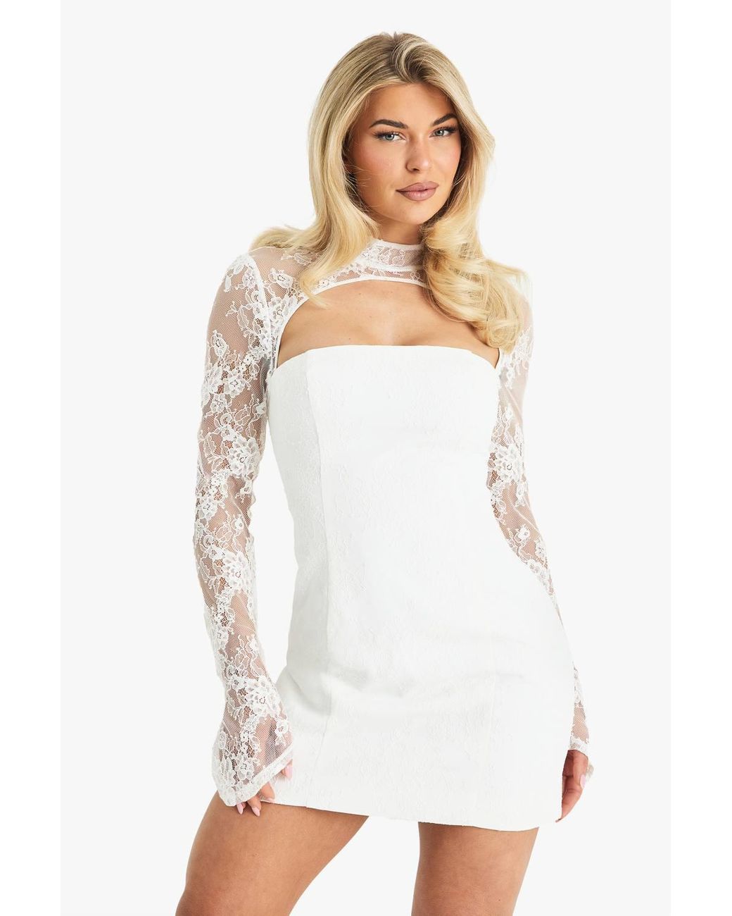 mcqueen ottoman-knit lace-inset dress ALEXANDER McQUEEN Midi Dress