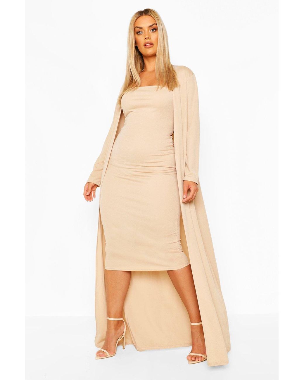 midi dress and duster co ord