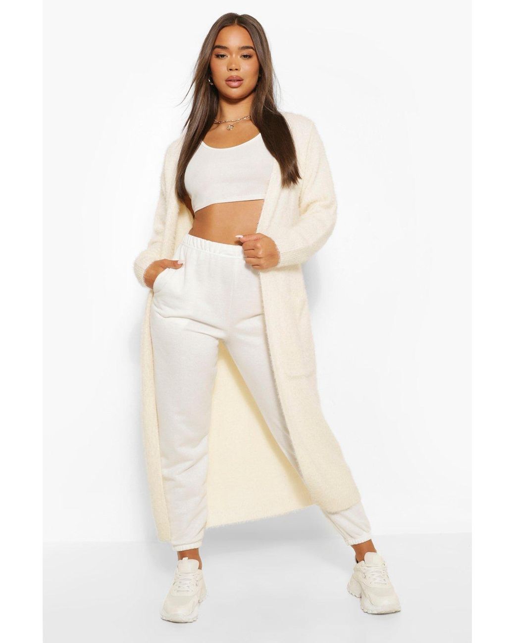 Boohoo Premium Fluffy Lounge Cardigan 