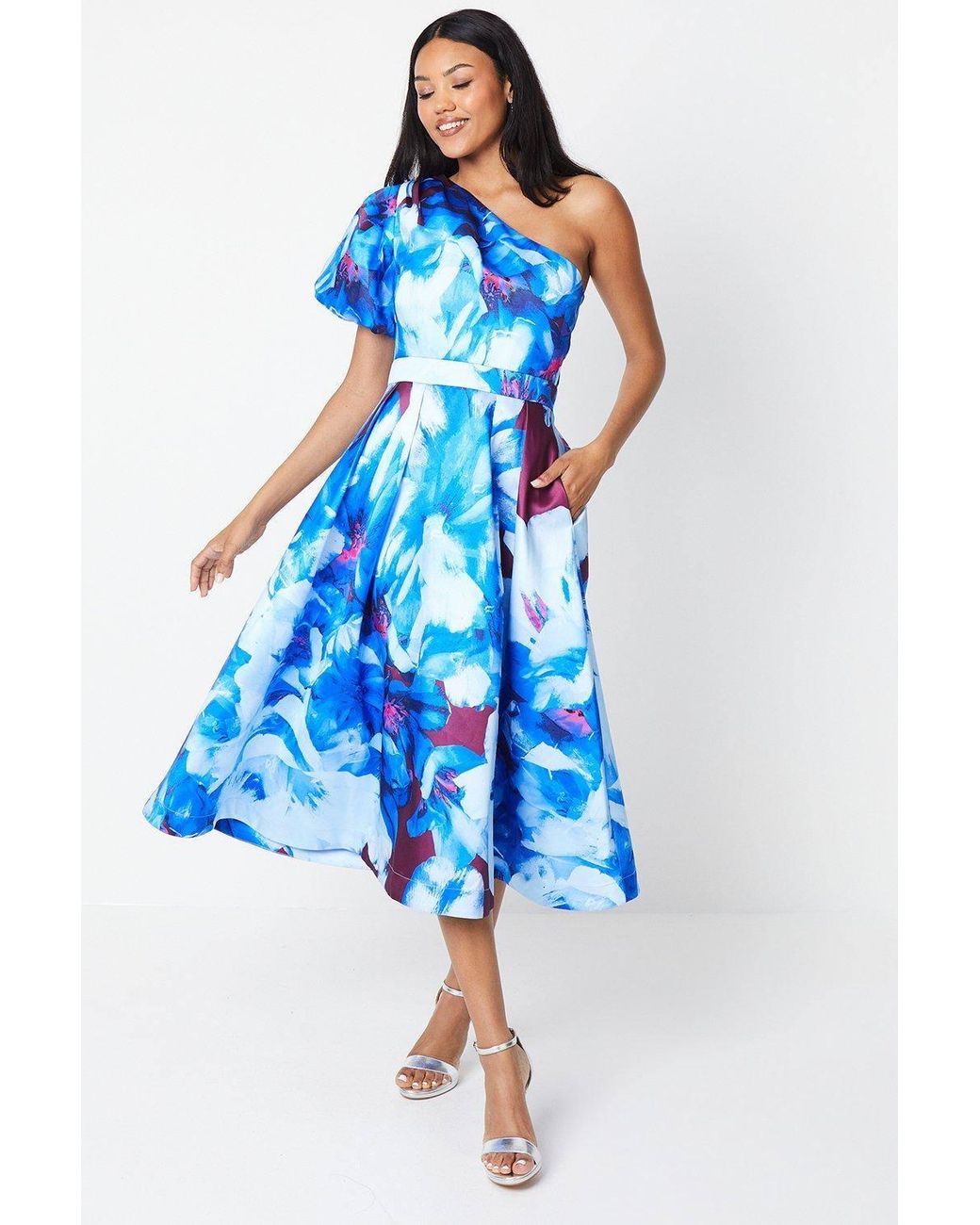 plus size midi dresses Chiffon V-Neck Wedding Guest Dress Fit: Petite Elegant beach wedding dress Size:M(6-8)