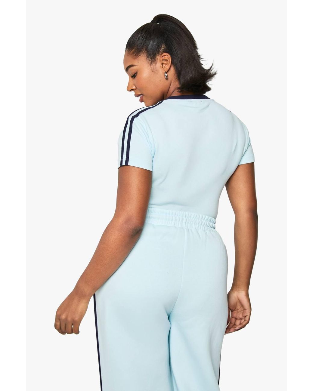 Boohoo Blue Plus Chicago Fitted Top