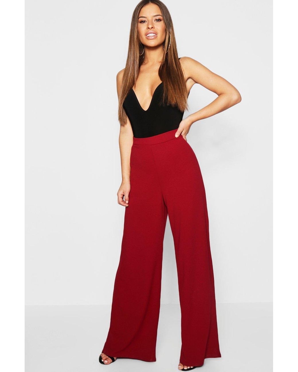 petite high waisted wide leg pants