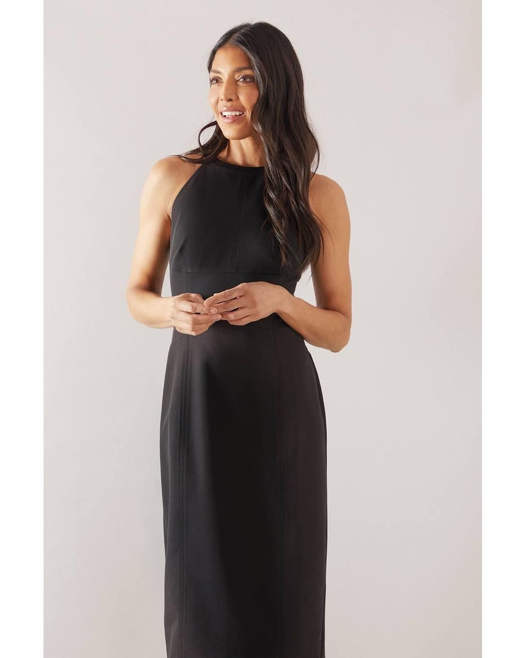 Wallis White Structured Midi Dress