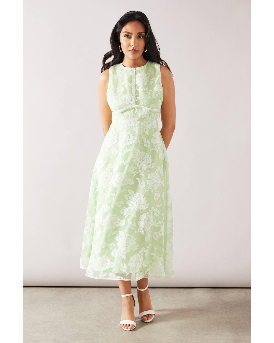 if by sea green dress 90s V Silk Slip