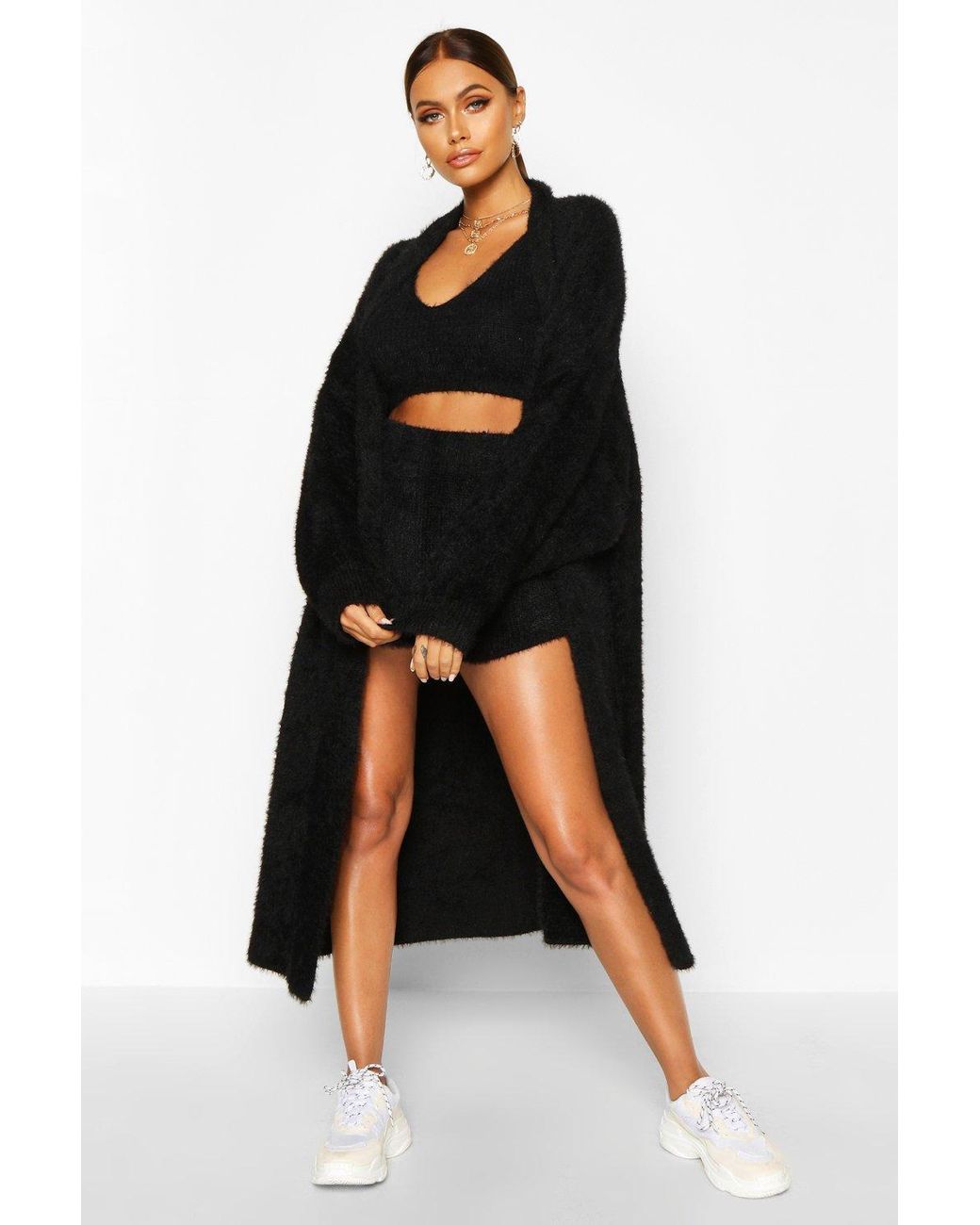 black maxi cardigan