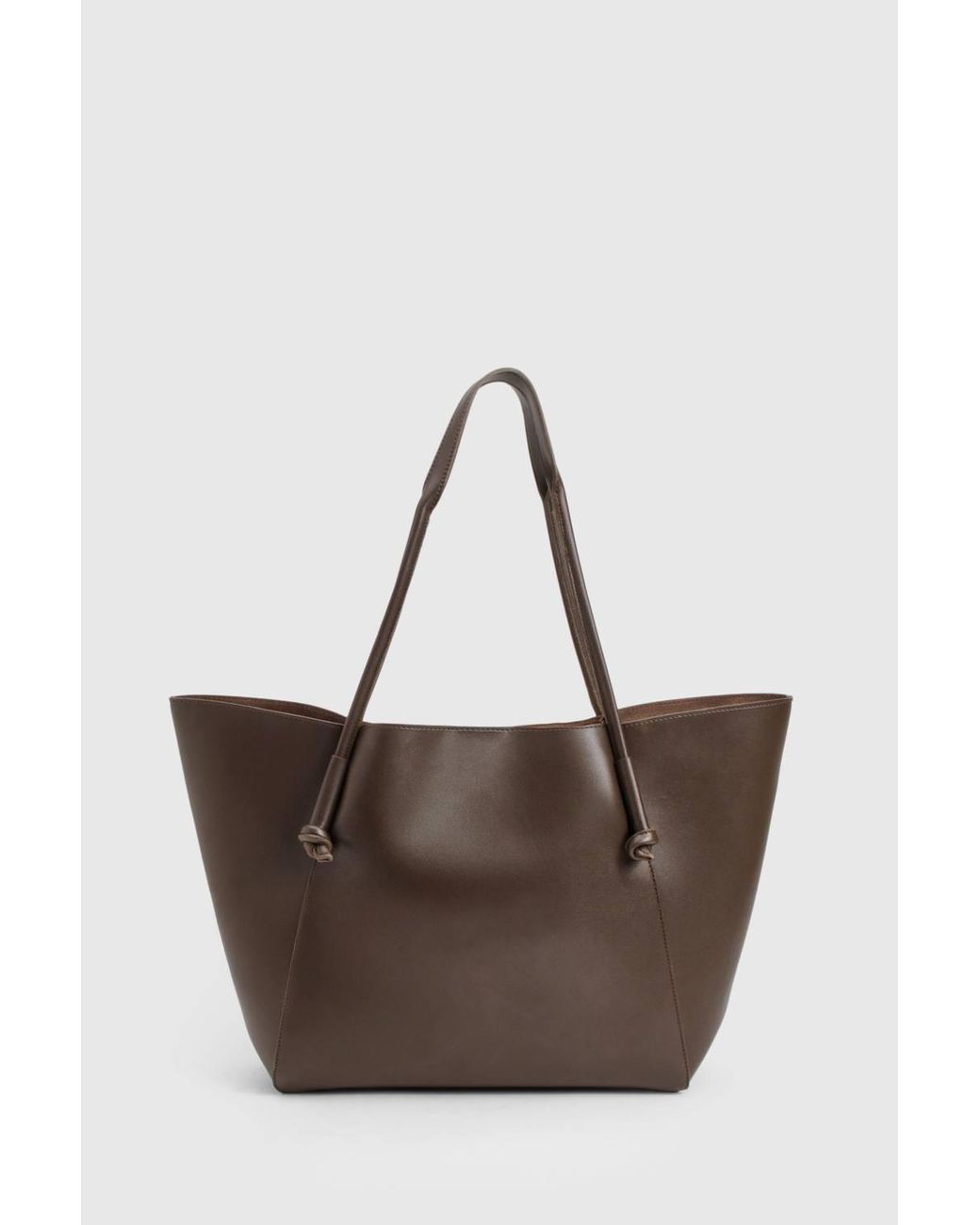 Boohoo Natural Large Structured Tote Bag