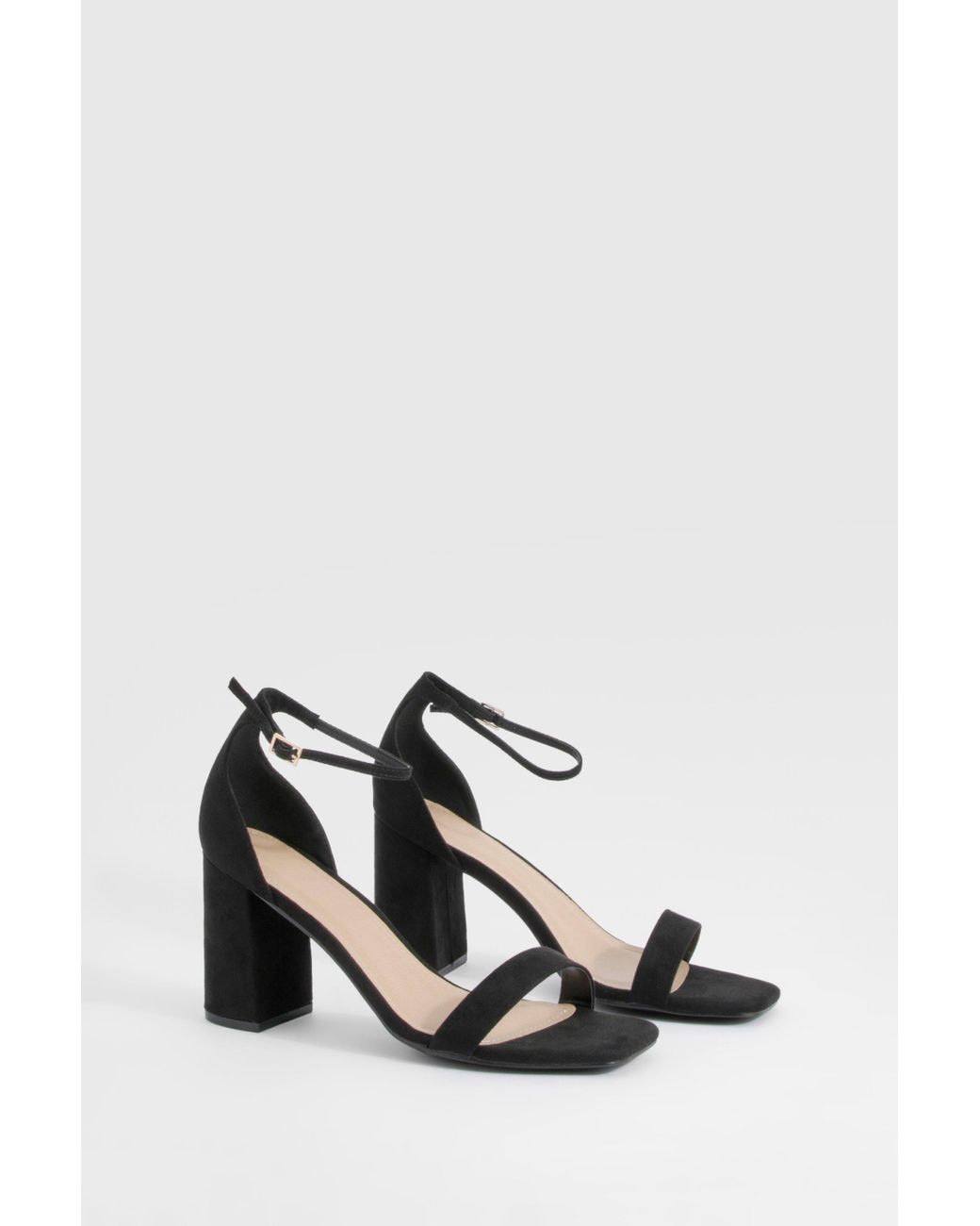 Amazon.com | Women Block High Heel Platform Sandal Open Toe Ankle Strap  Shoes Black 6 | Heeled Sandals