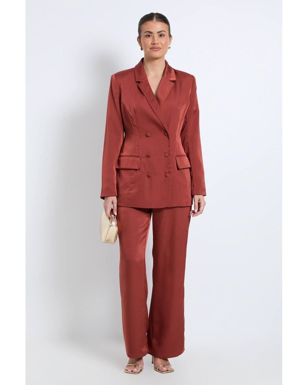 Wallis Red Relaxed Soft Flare Trouser