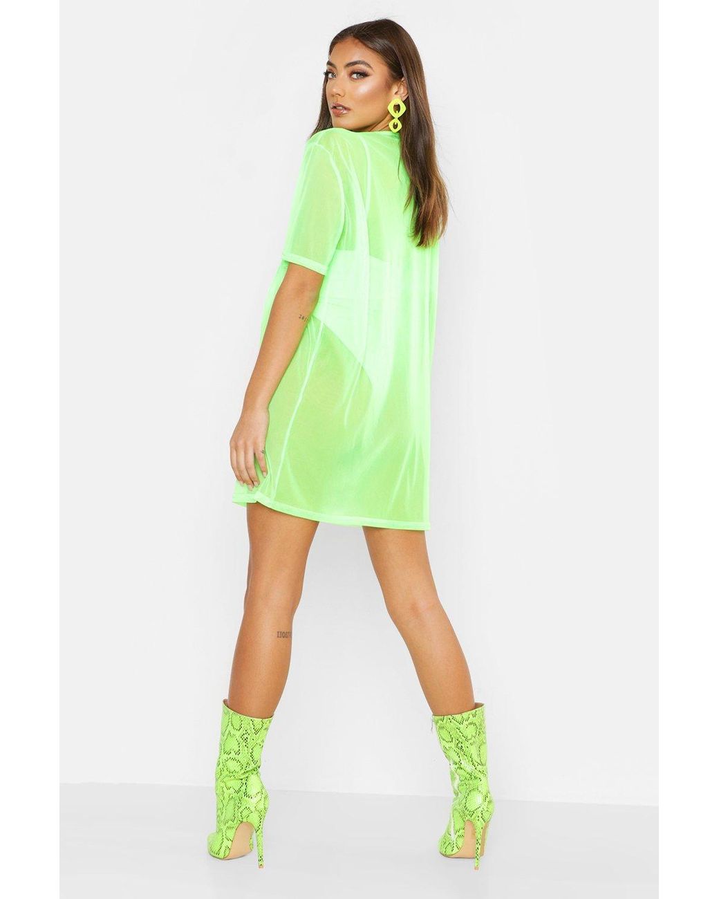 Oversized neon t shirt dress Clearance