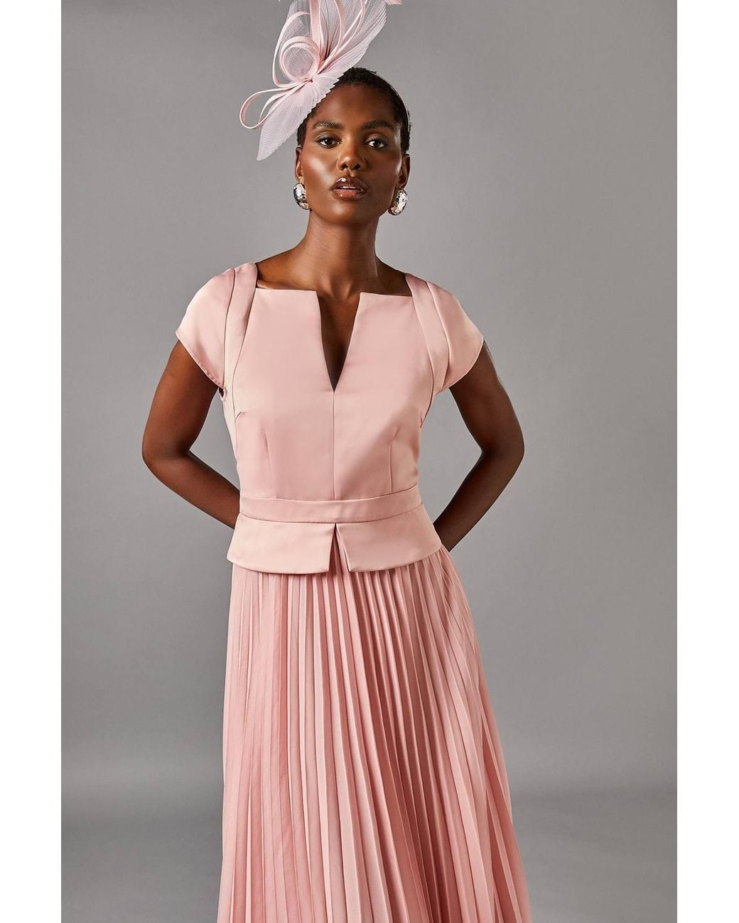 open lace back dress Pleated Dress | Wedding Guest Dress